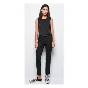 NWT Nili Lotan Jenna Slim Crop Stretch Twill Pants Size 6